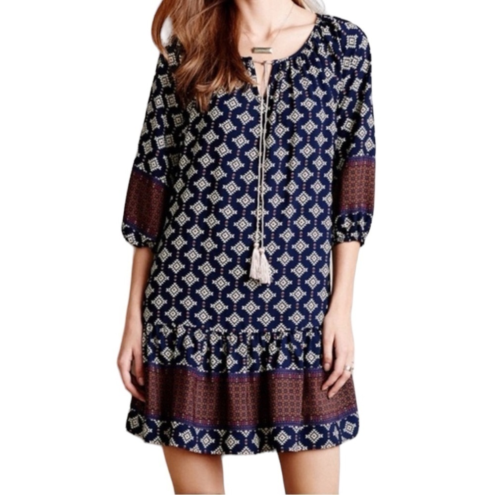 Anthropologie Vanessa Virginia Wayfinder Boho Tunic Dress